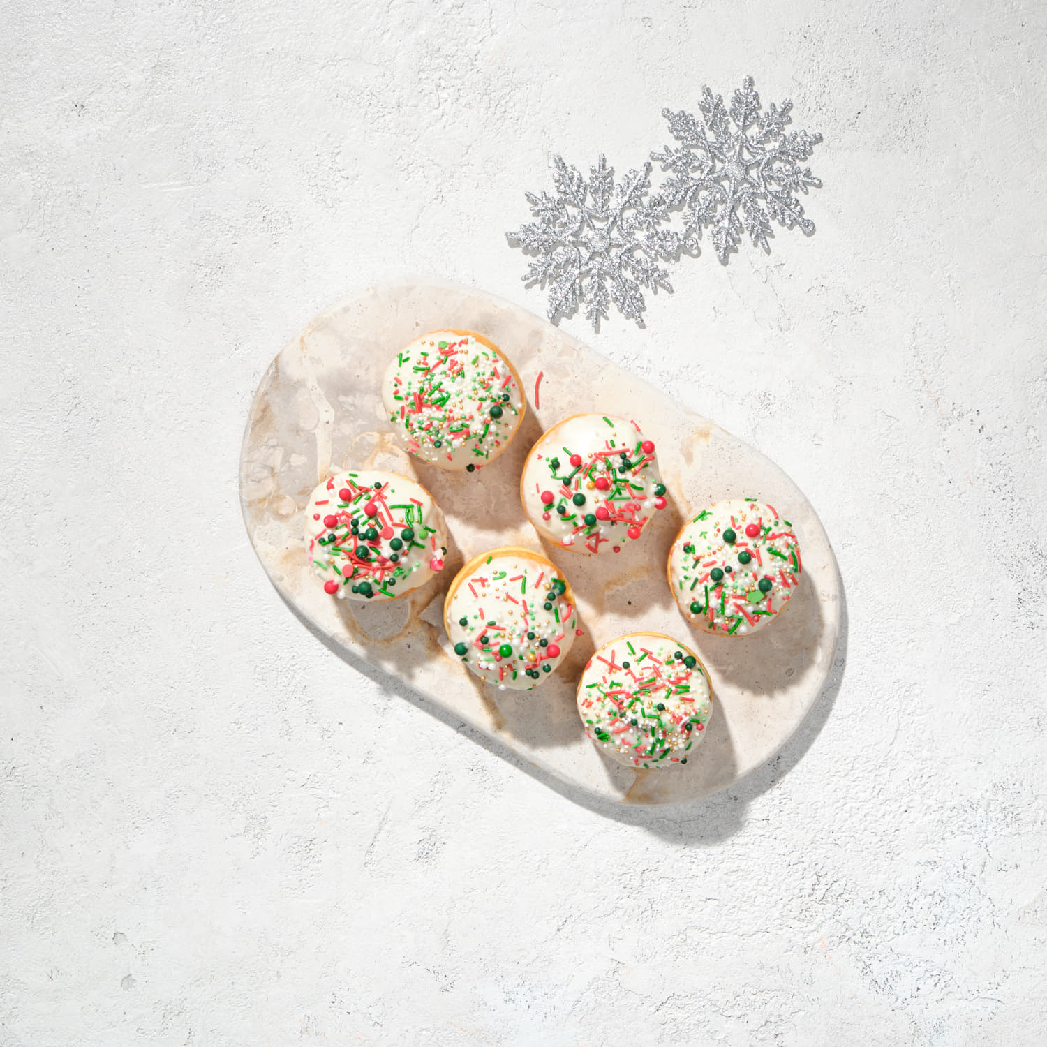 White Bauble Jam Filled Donuts