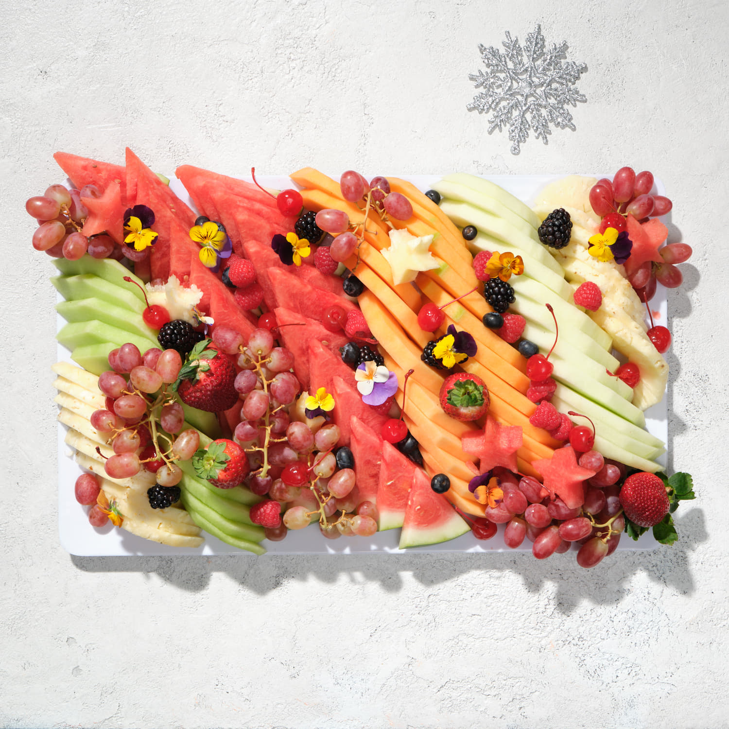 Festive Cherry Star Fruit Platter