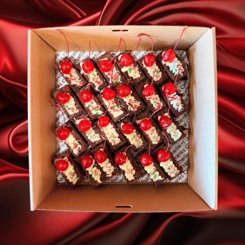 Festive Cherry Brownie Bites