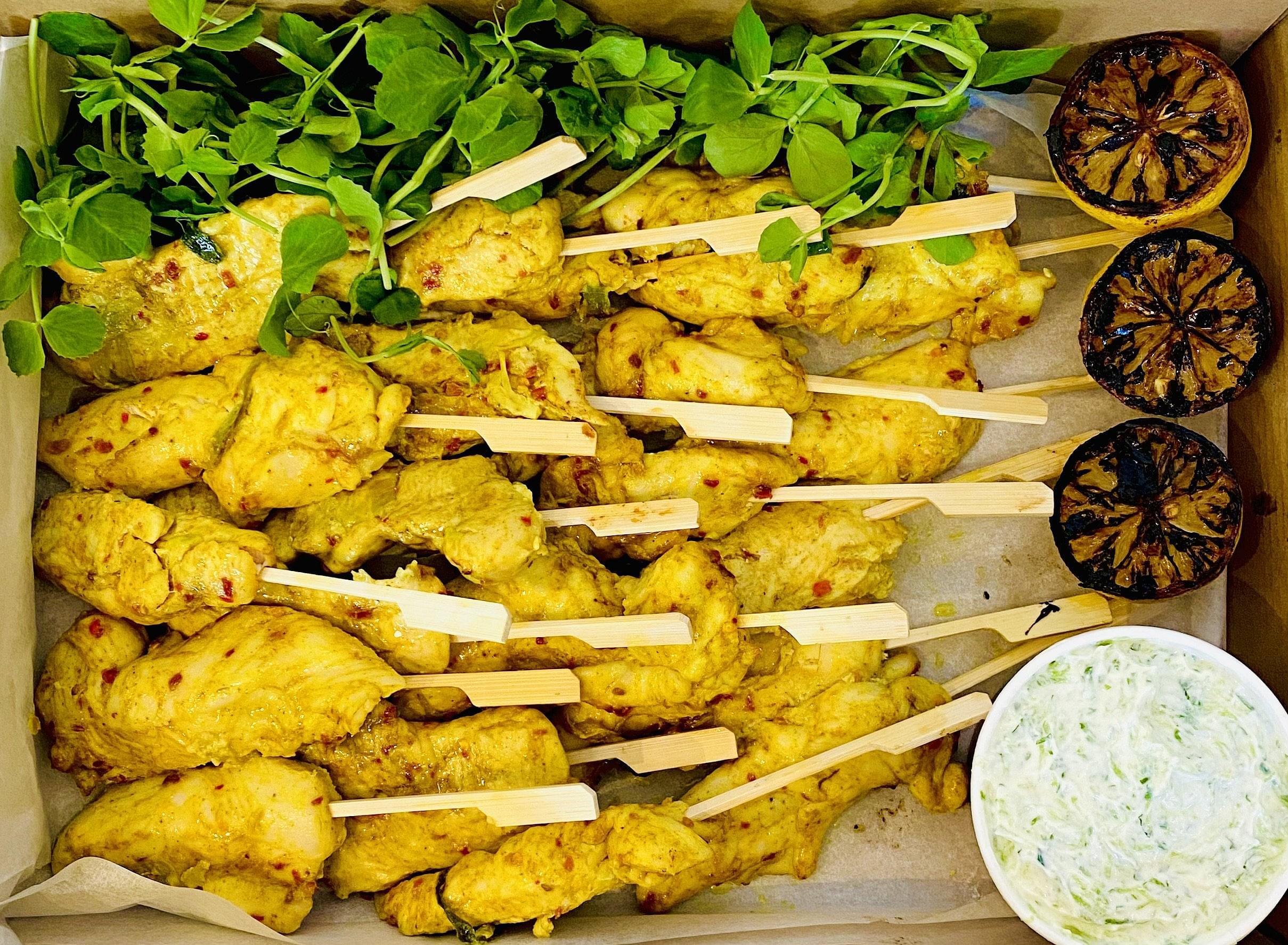 Grilled Chermoula Spiced Chicken Skewers