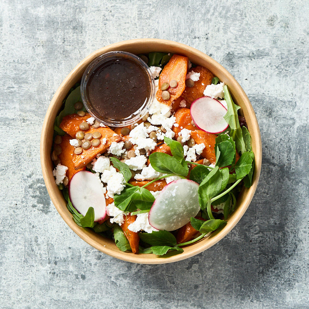 Lentil, Feta & Honey Roasted Carrot Salad