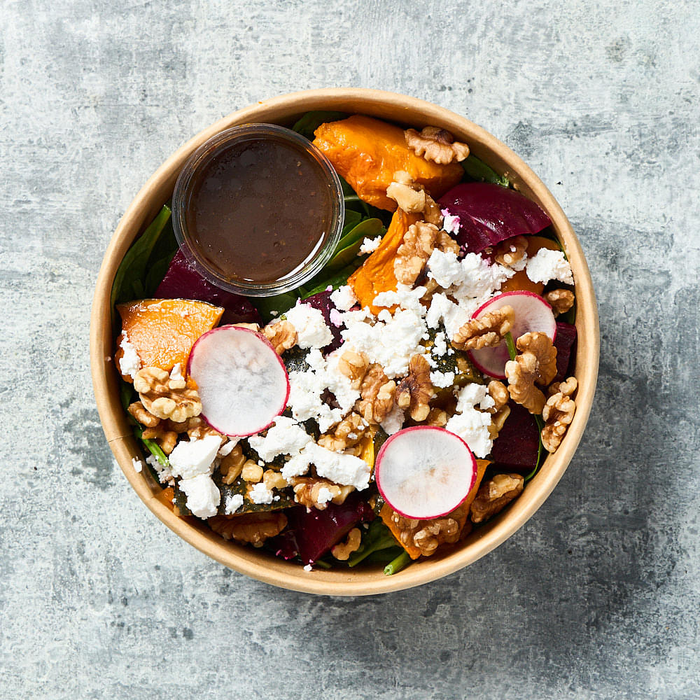 Spinach, Beetroot, Pumpkin, Feta & Walnut Salad