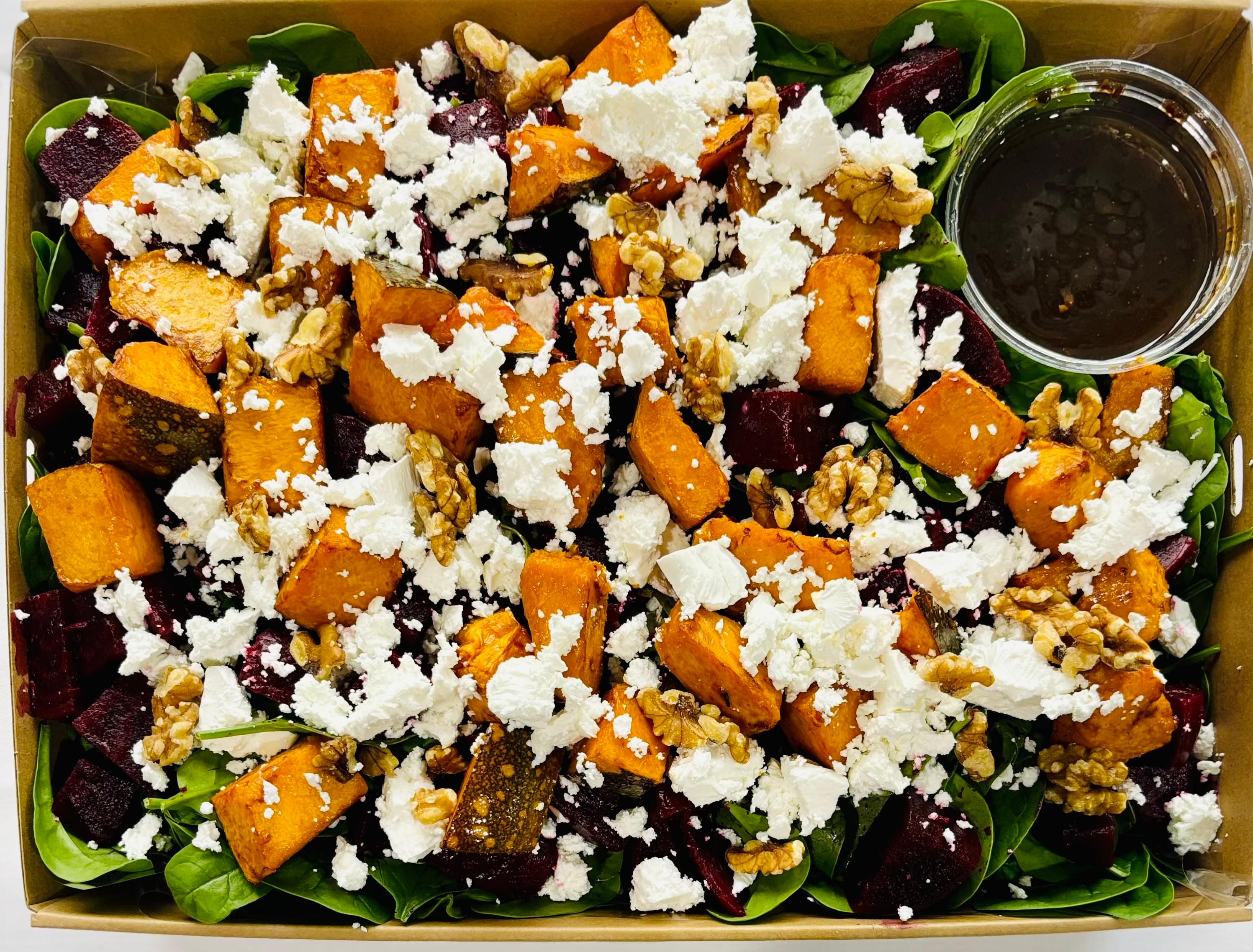 Spinach, Beetroot, Pumpkin, Feta & Walnut Salad