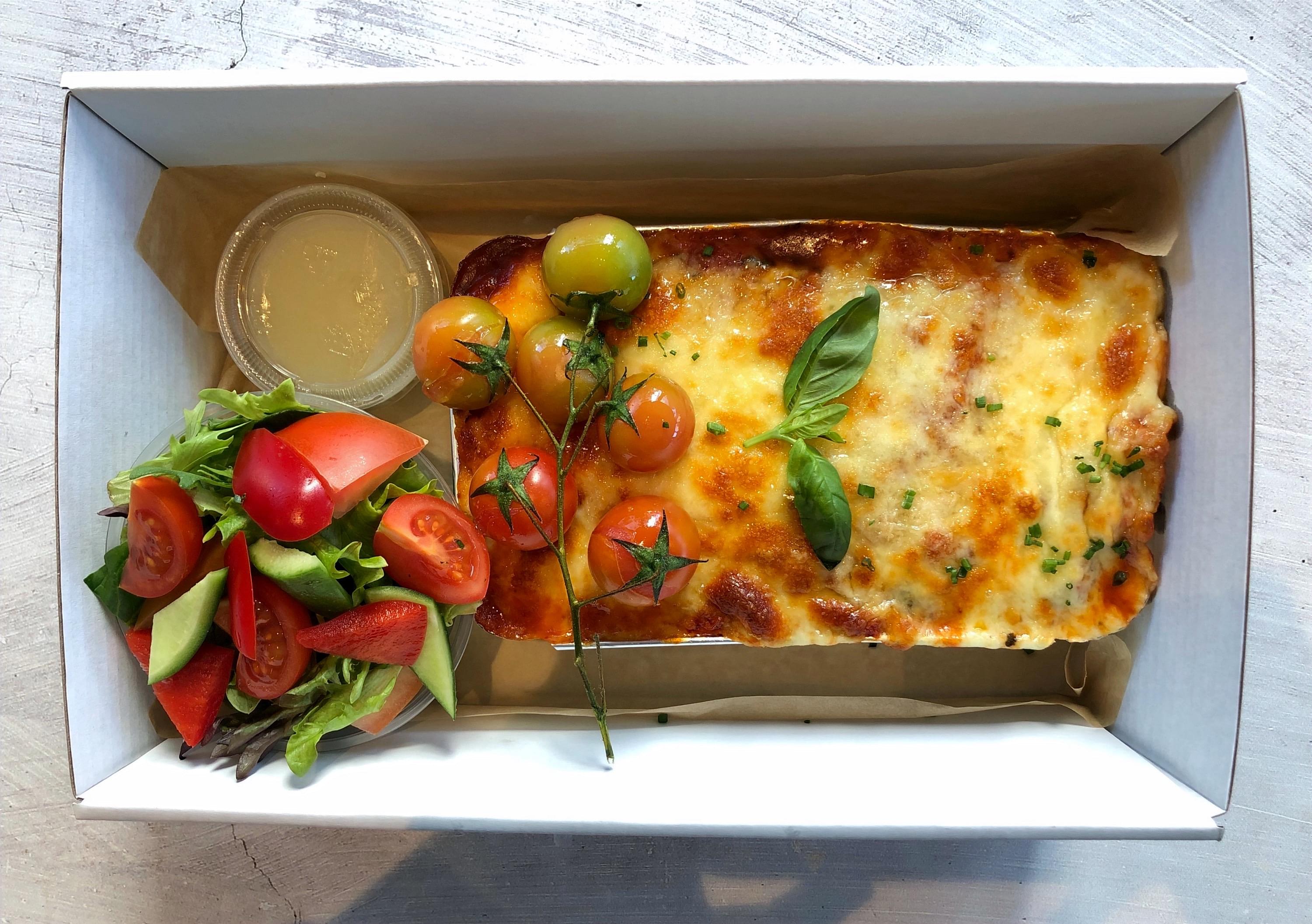 Eggplant Parmigiana & Garden Salad