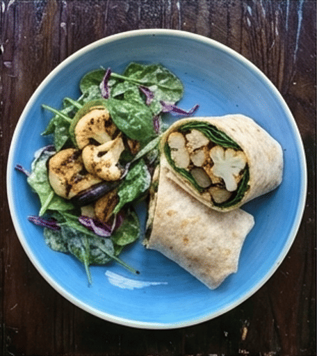 Cauliflower & Eggplant Wrap
