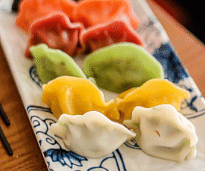 Steamed Rainbow Dumplings  (蒸彩虹饺)