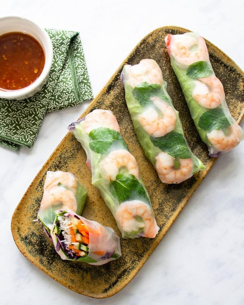 Vietnamese Rice Paper Rolls Platter