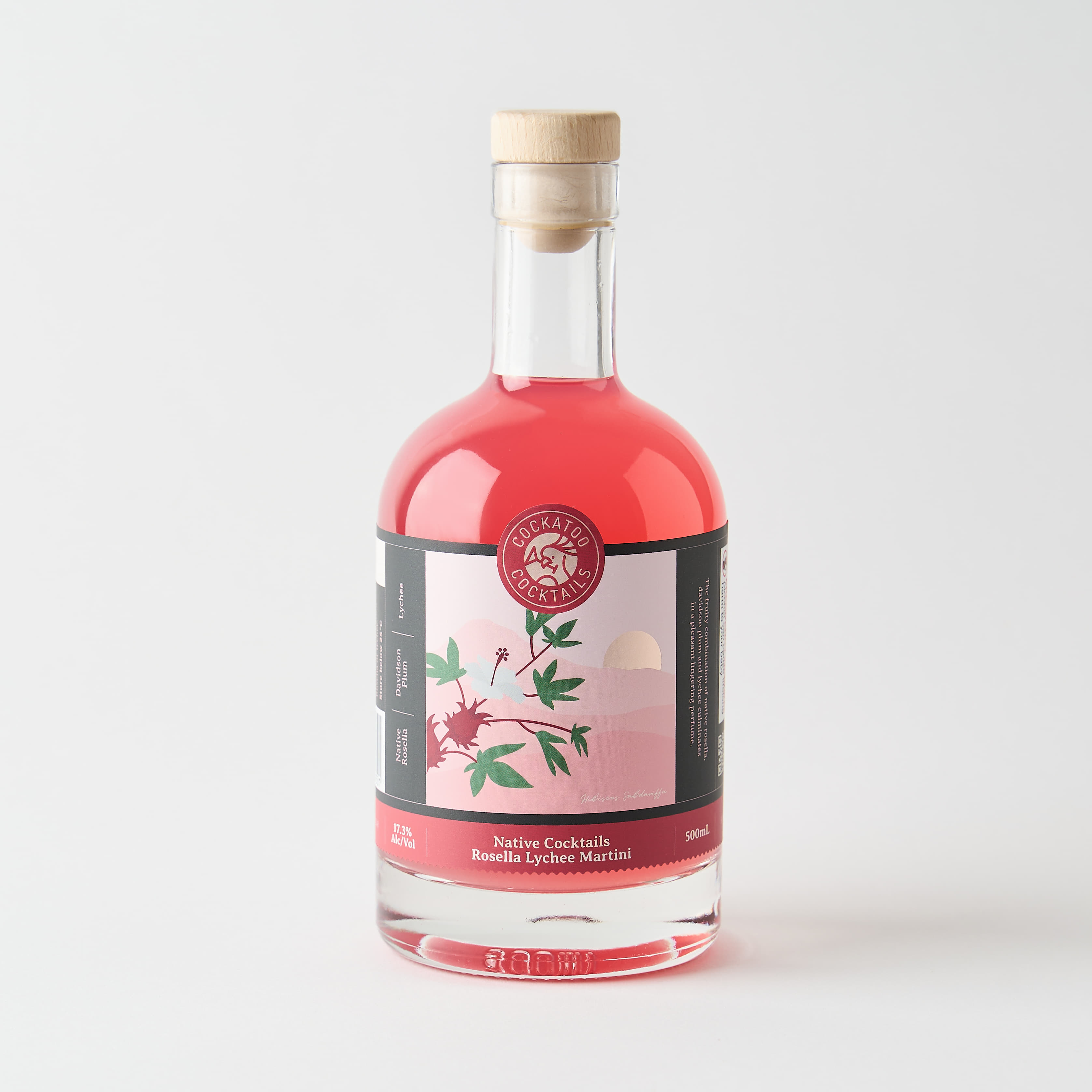 Rosella Lychee Martini Cocktail