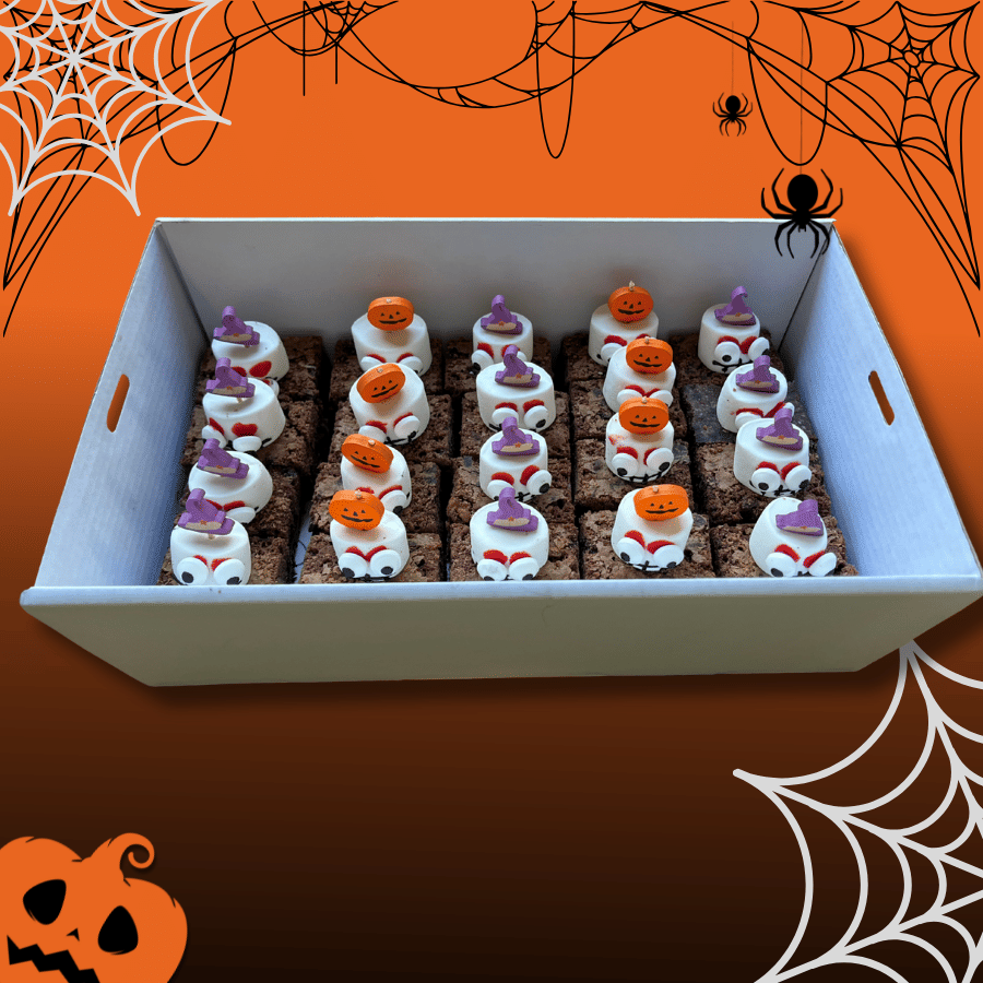 Ghost Marshmallow Brownies