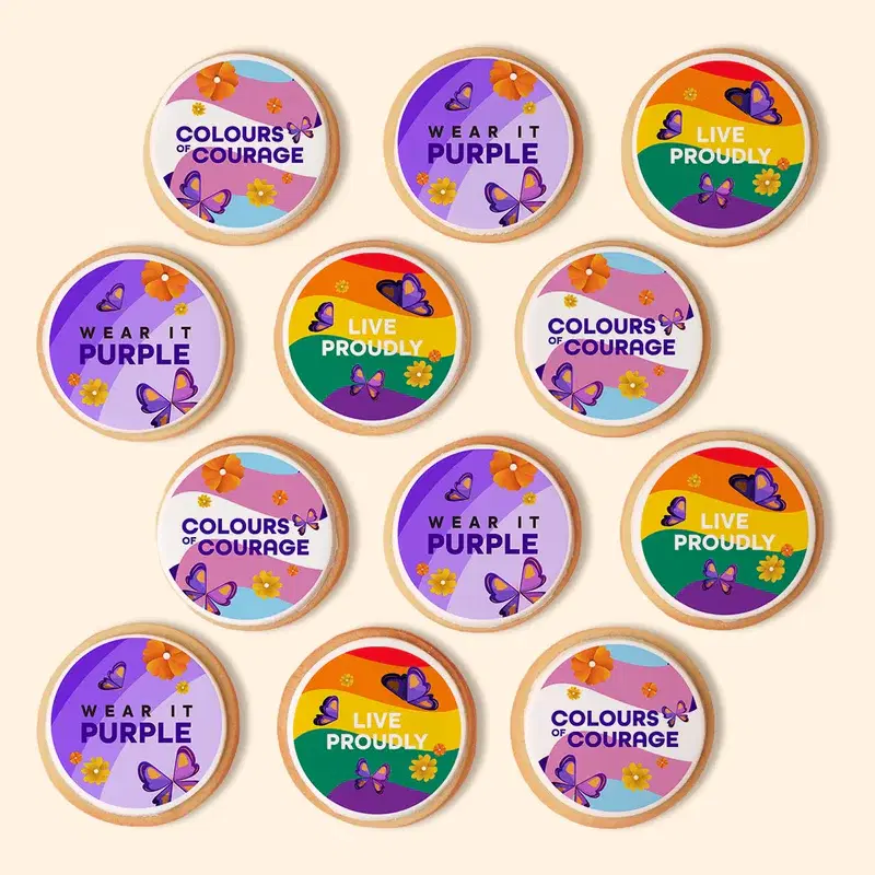 12 Wear It Purple Shortbread Gift Box