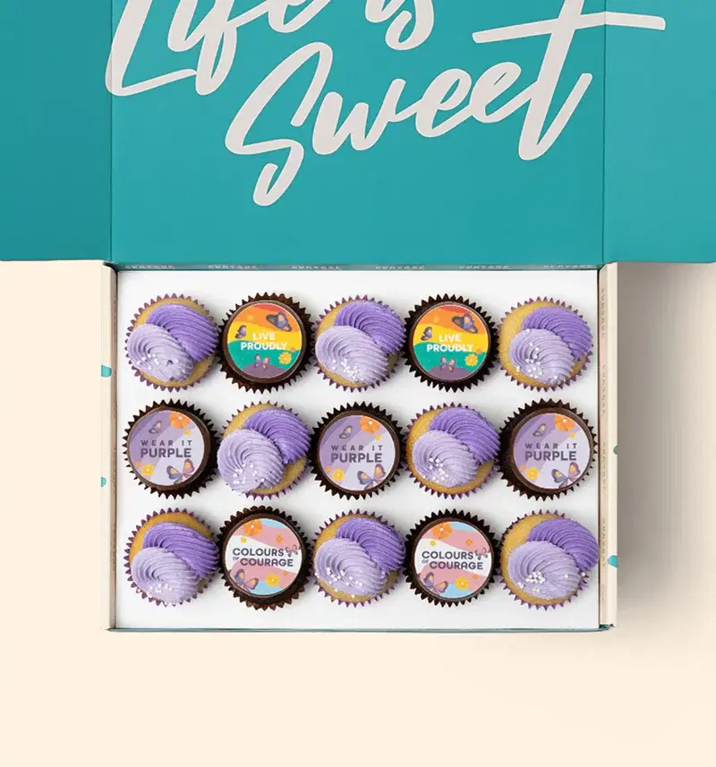15 Wear It Purple Mini Cupcake Gift Box