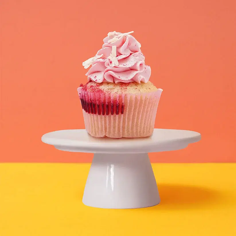 Raspberry White Chocolate Cupcake