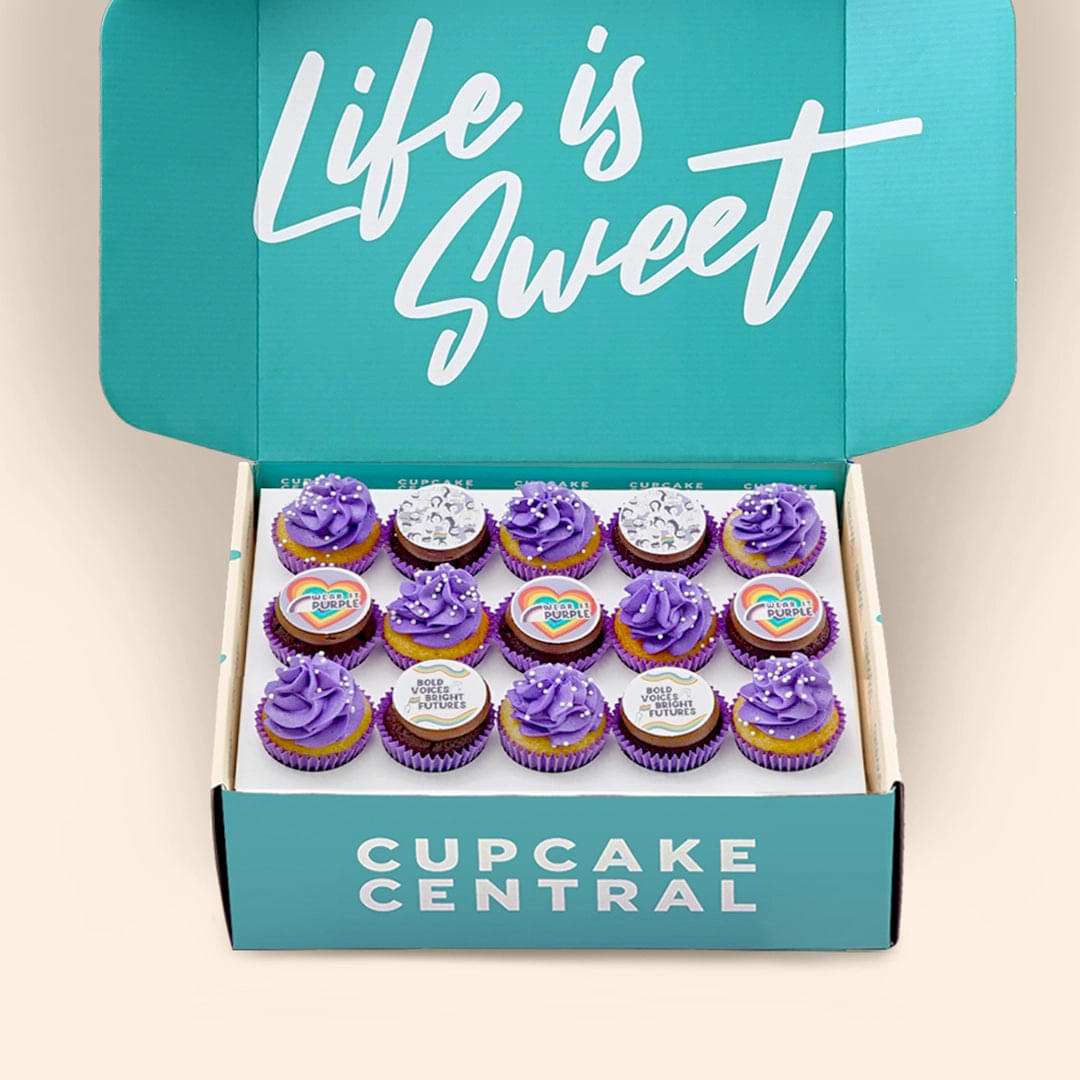 15 Wear It Purple Mini Cupcake Gift Box