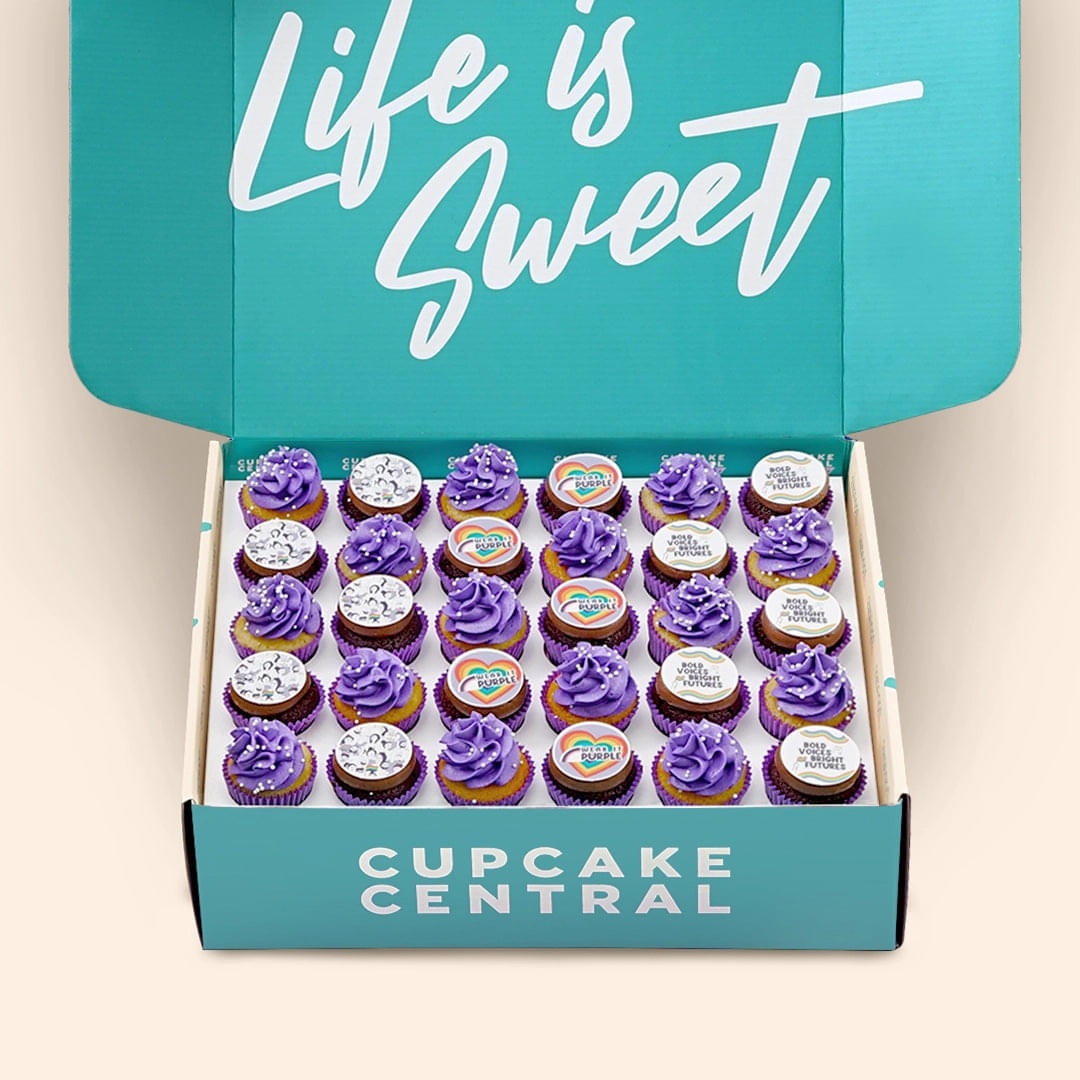 30 Wear It Purple Mini Cupcake Gift Box