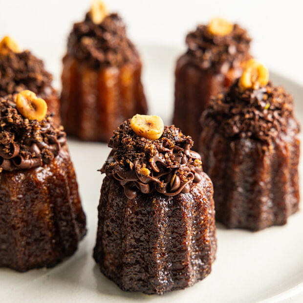Chocolate Custard Filled Canelé