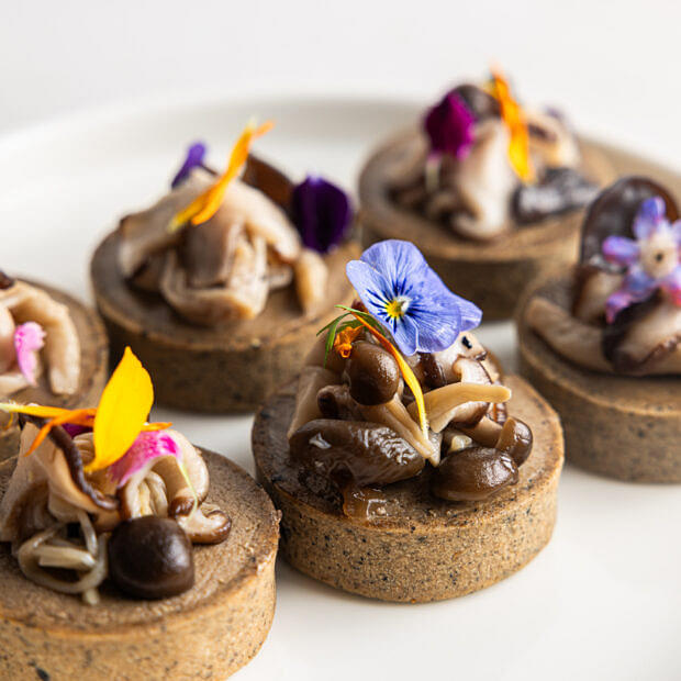 Mushroom & Black Garlic Tartlet