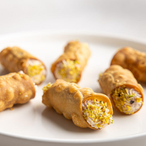 Whipped Ricotta & Mortadella Cannoli