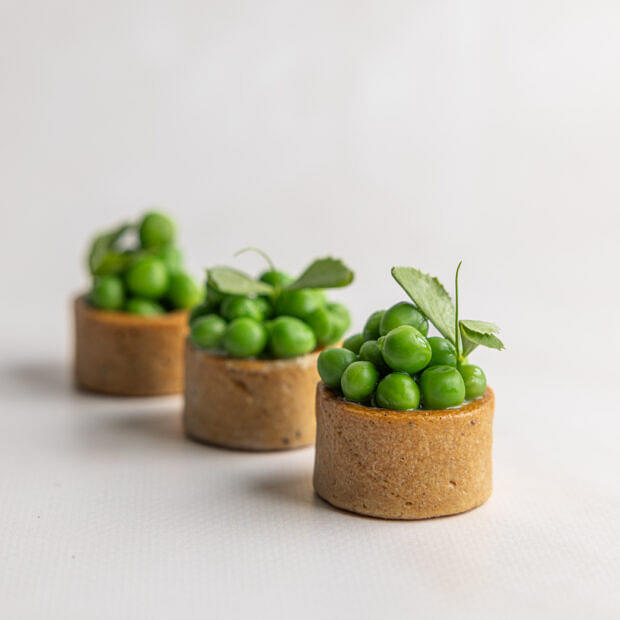 Whipped Feta, Spring Pea, Mint & Lemon Tartlet