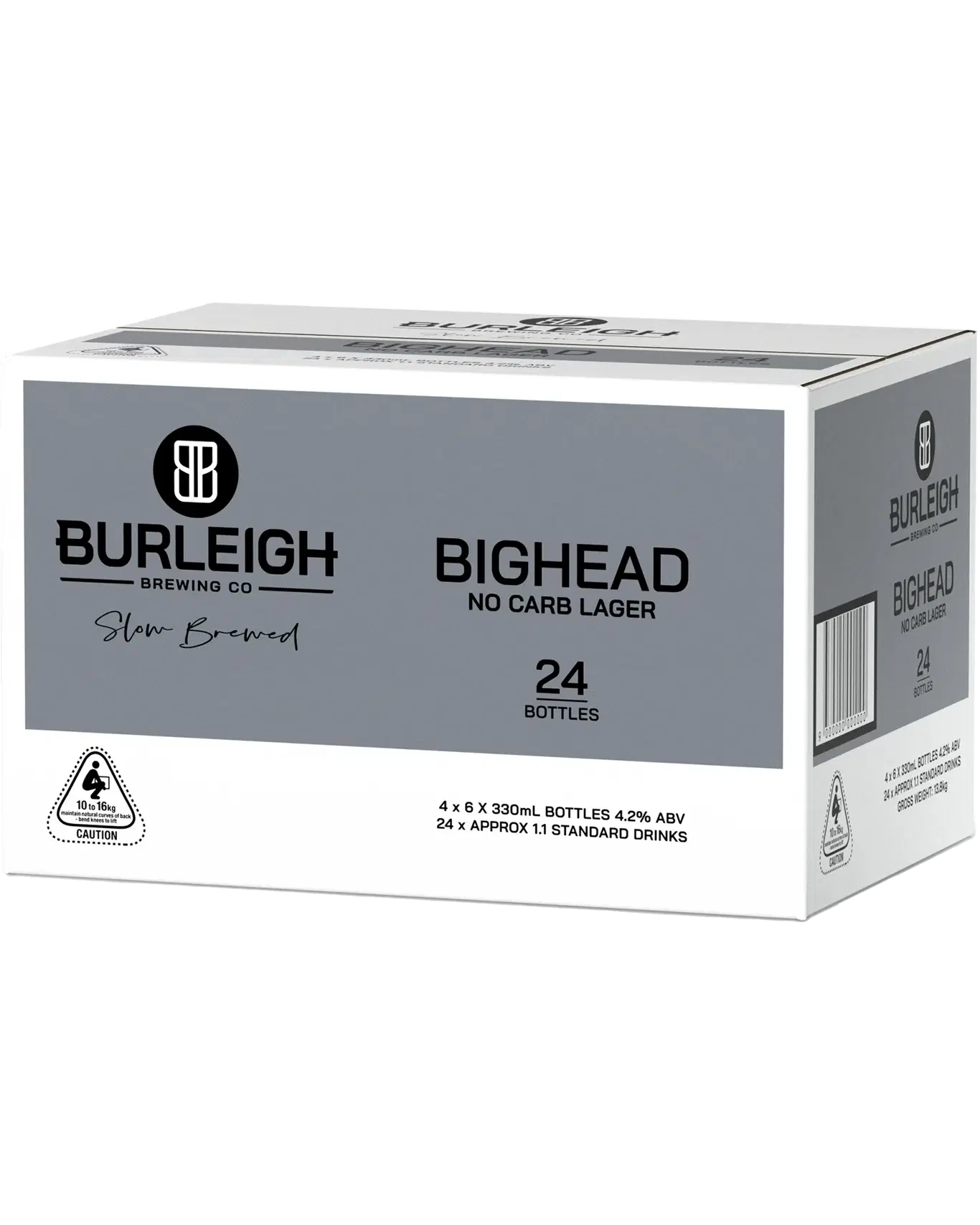 Burleigh Brewing Co. Big Head No Carb Beer Bottles