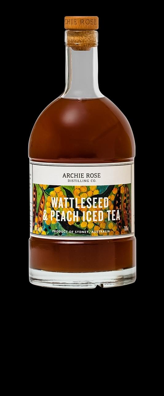 Archie Rose Wattle Seed Peach Iced Tea Cocktail