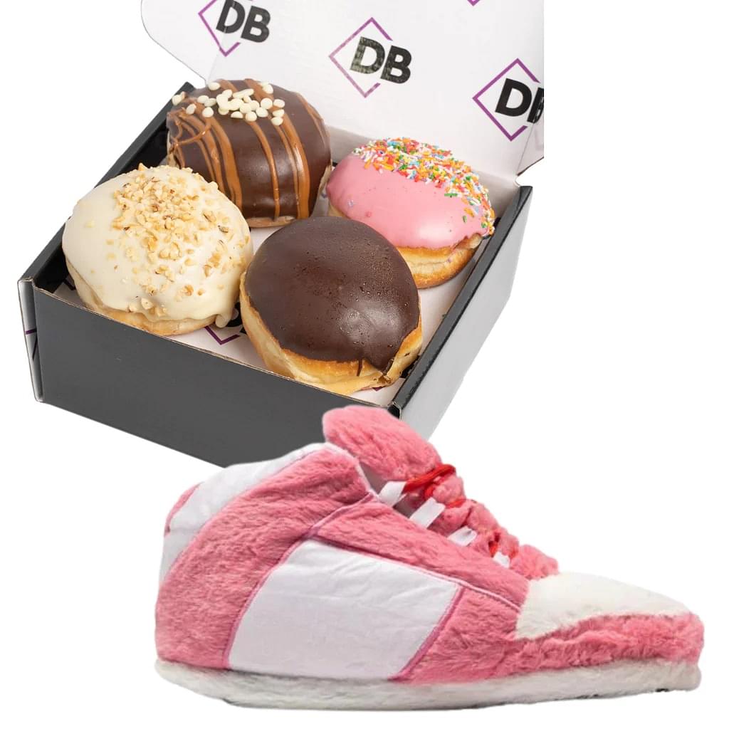 O.G Filled Donut 4 Pack + Pink Dunk Cooshys