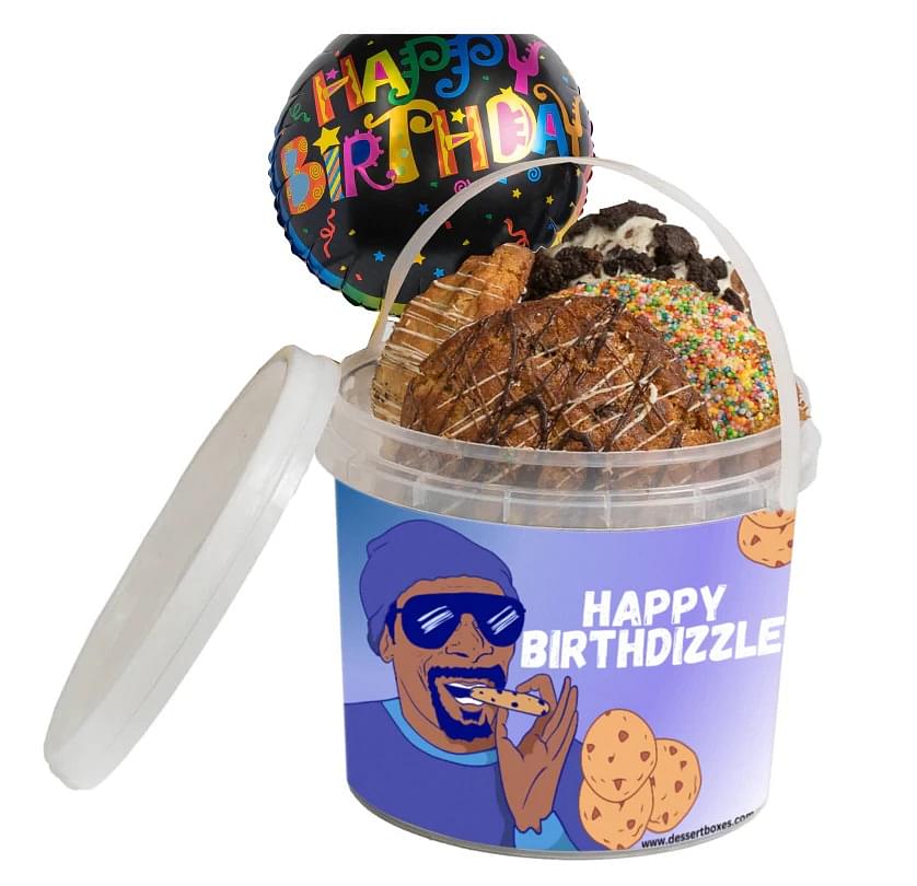 Birthday Snoop Cookie Bucket + Free Balloon