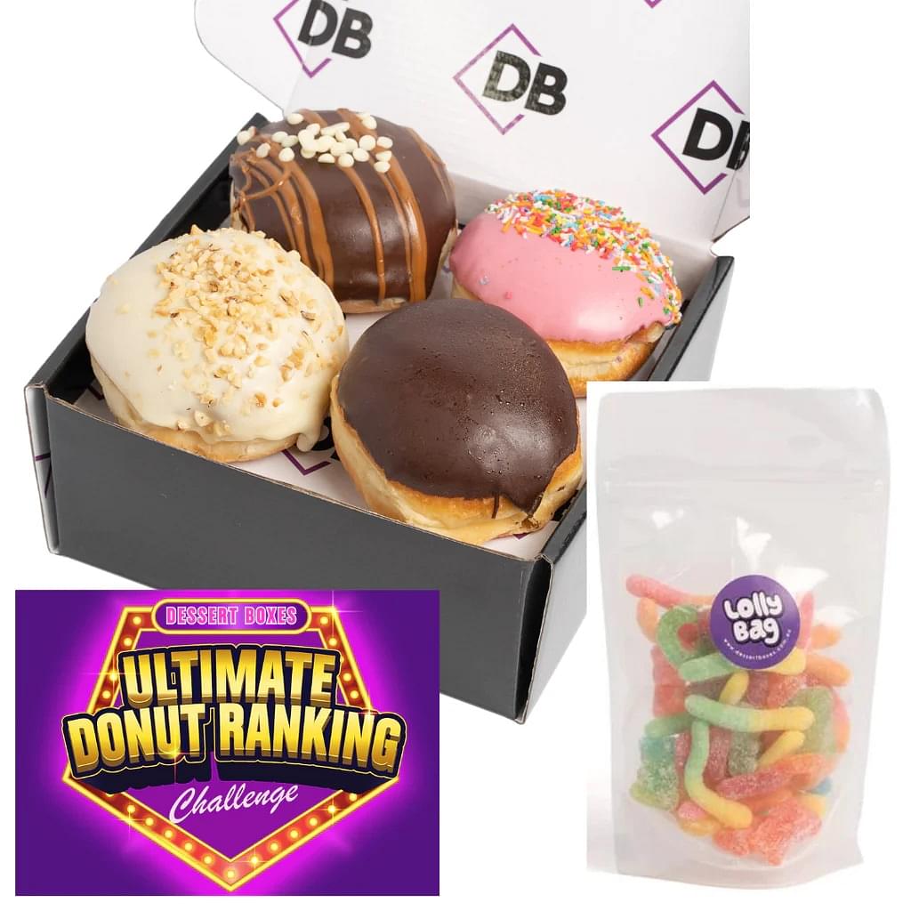 Ultimate Donut Ranking Challenge Pack + Sour Pick & Mix Lolly Bag