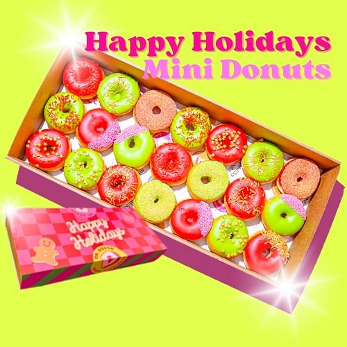 Happy Holidays Mini Donuts