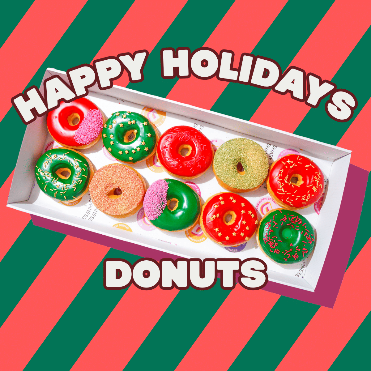 Happy Holidays Donuts