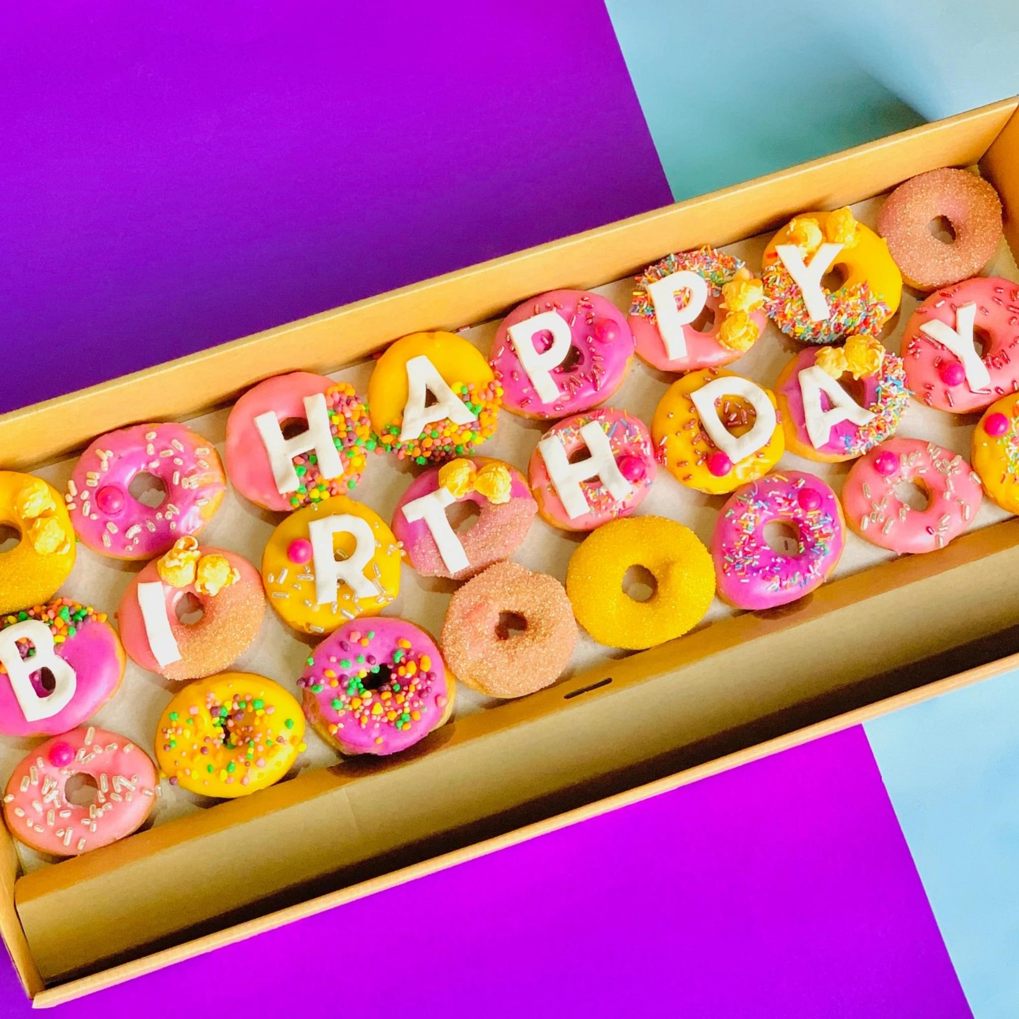 Happy Birthday Mini Donuts - Party Time