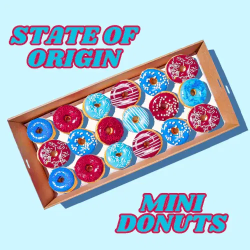 State of Origin Mini Donuts