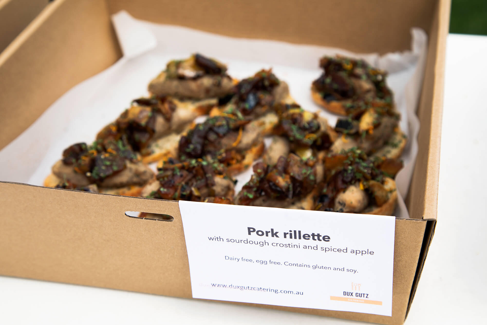 Pork Rillette Crostini With Spiced Apple Relish
