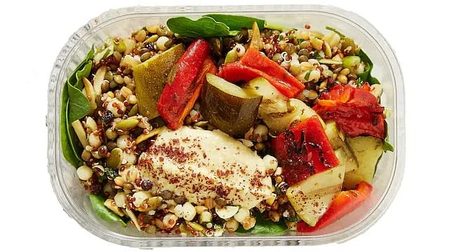 Grilled Zucchini, Grain and Seed Salad
