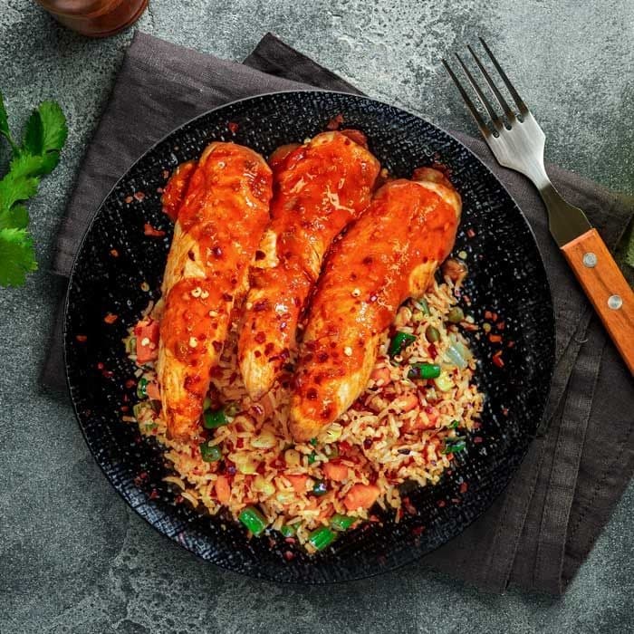 Peri Peri Chicken Breast with Spicy Rice & Veg