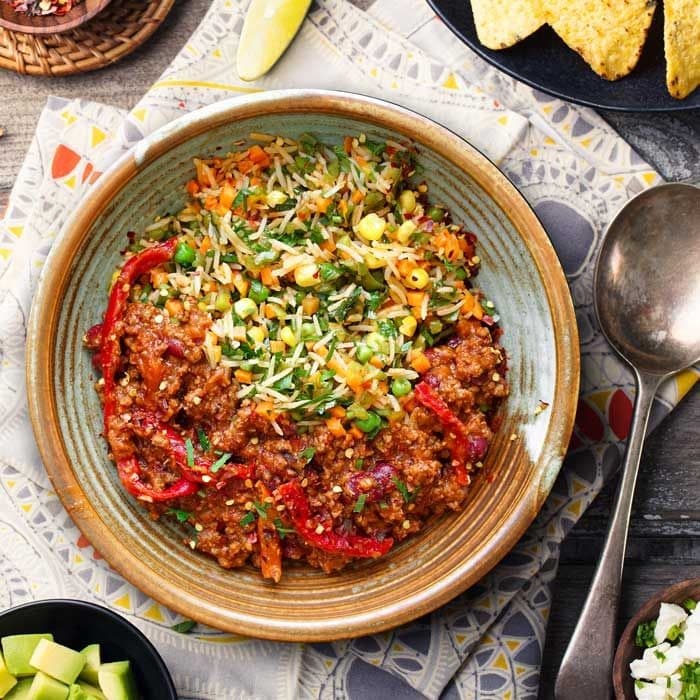 Chilli con Carne with Spicy Veg Rice