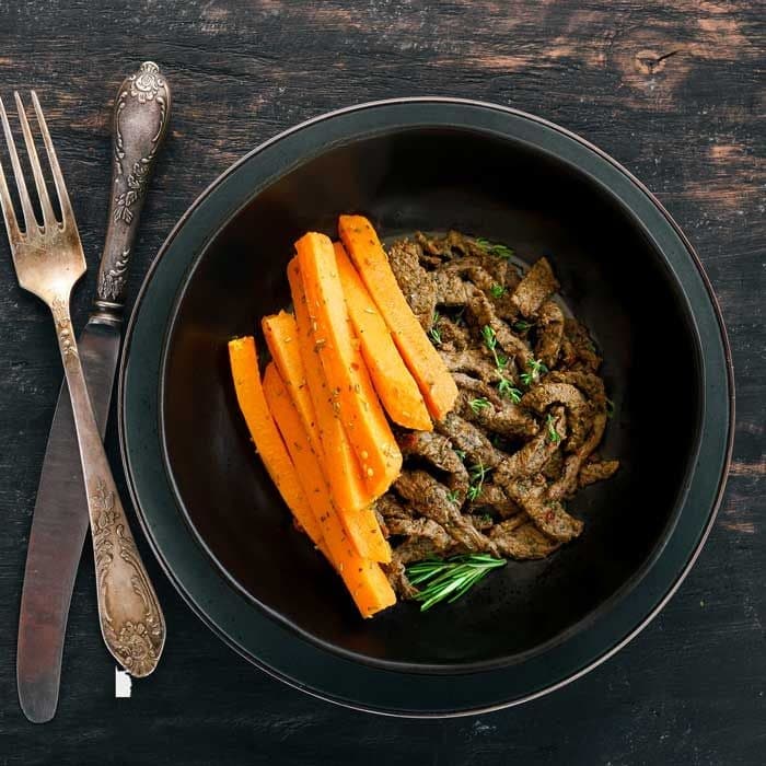 Beef Strips w Sweet Potato