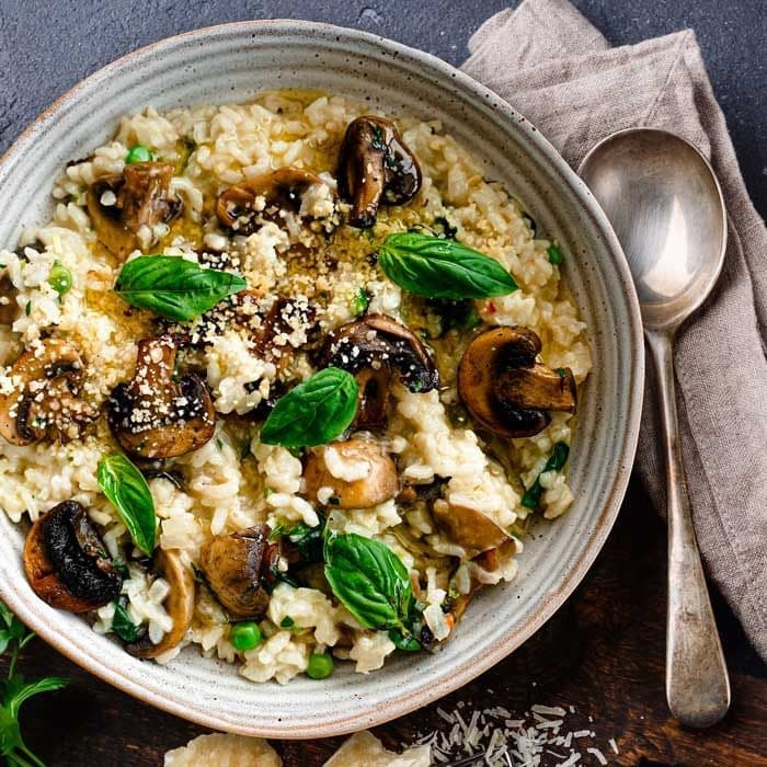 Mushroom & Pea Risotto