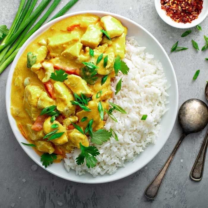Thai Green Chicken Curry with Basmati Rice