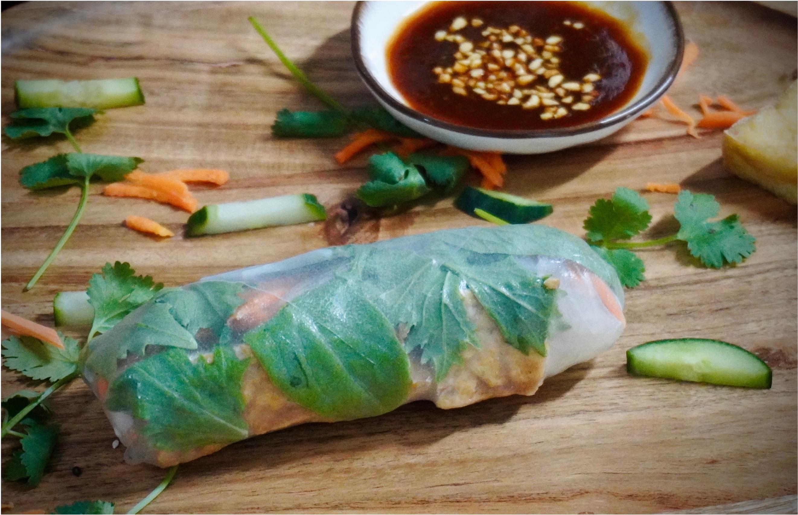 Crispy Tofu Rice Paper Roll