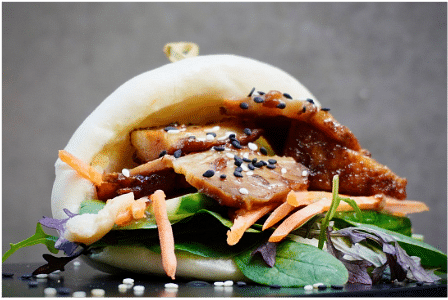 Grilled Sesame Pork Bao Bun