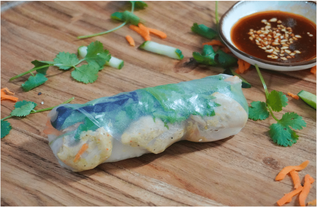 Lemongrass Chicken Rice Paper Roll