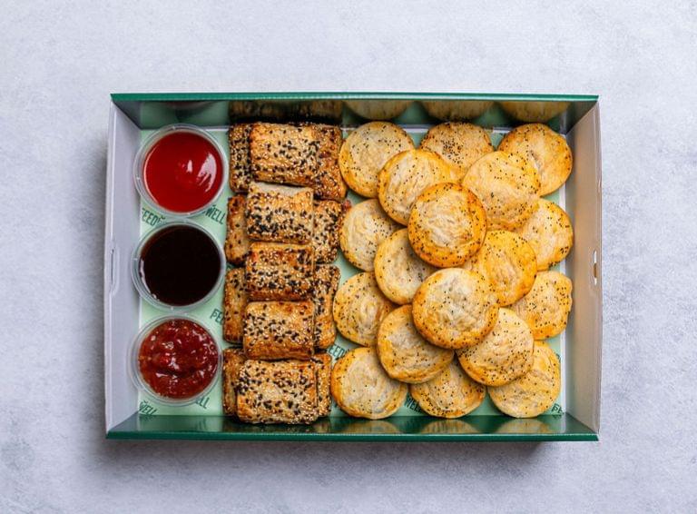 Cocktail Rolls & Chicken & Mushroom Pies Party Platter