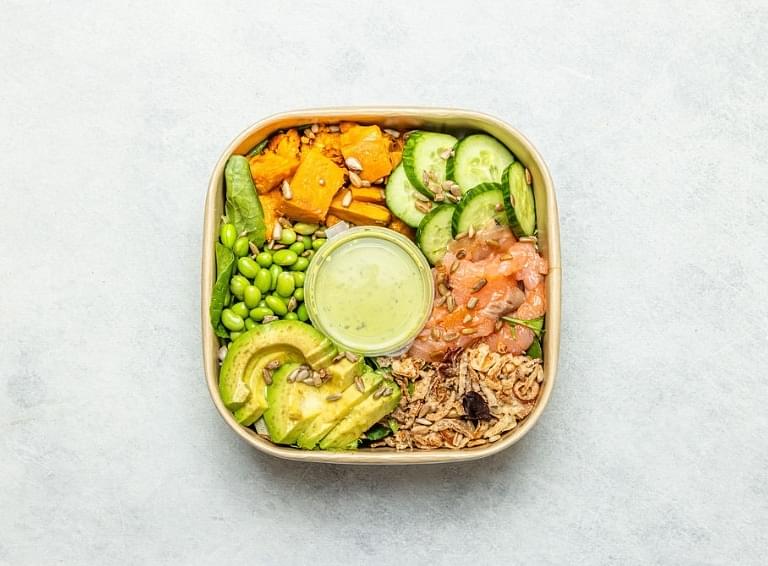 Smoked Salmon Green Goddess Salad Bowl