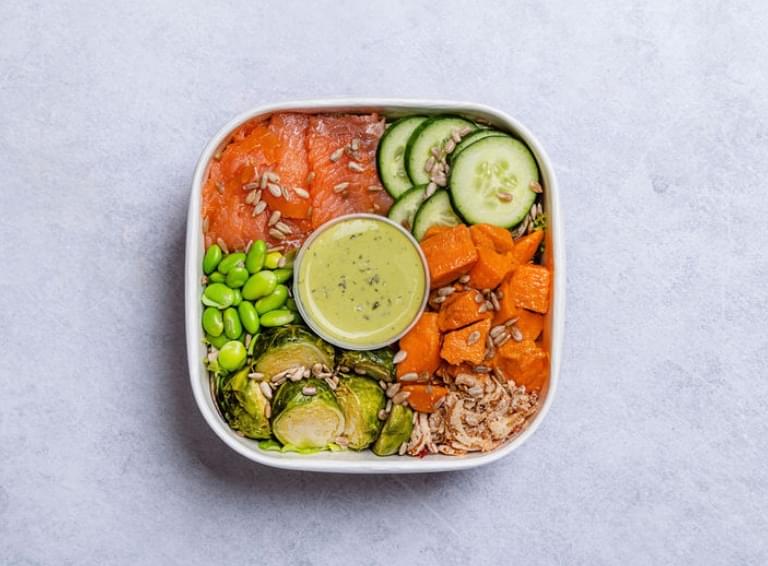 Smoked Salmon Green Goddess Salad Bowl