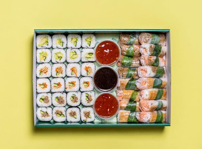Veg & Vegan Sushi & Rice Paper Rolls Party Platter