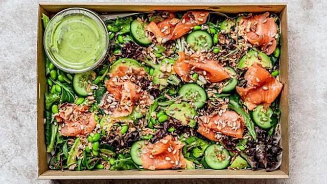 Smoked Salmon Green Goddess Salad Platter