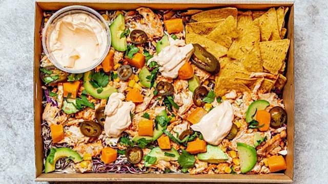 Chipotle Chicken Burrito Salad Platter