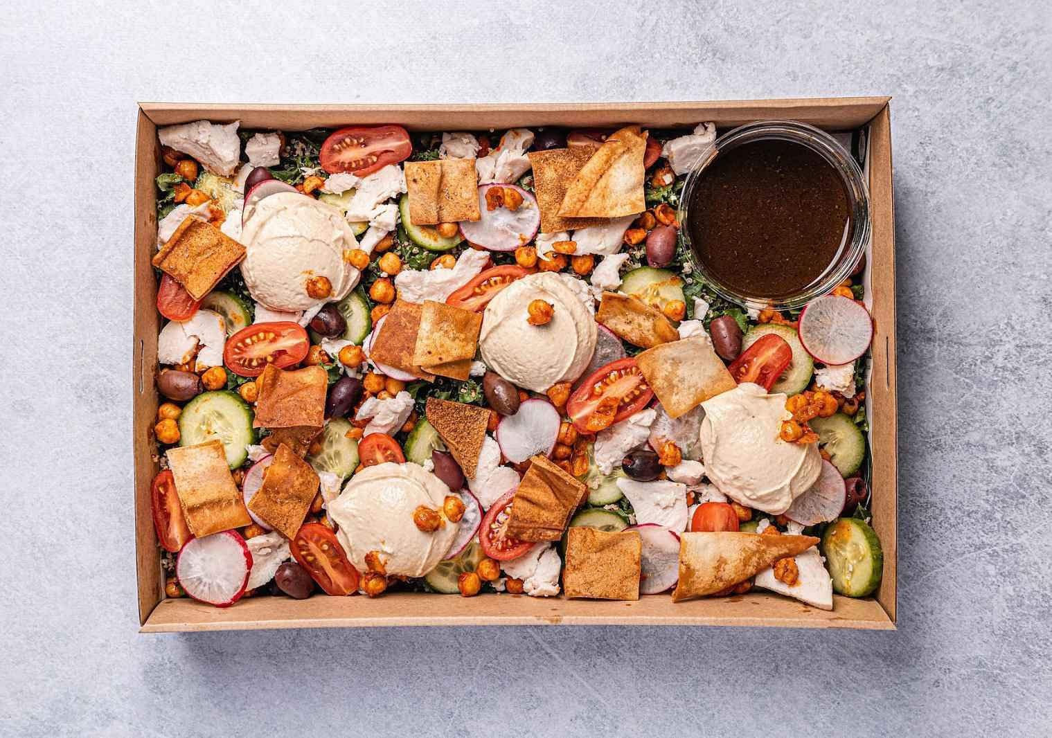 Crunchy Chicken Fattoush Salad Platter