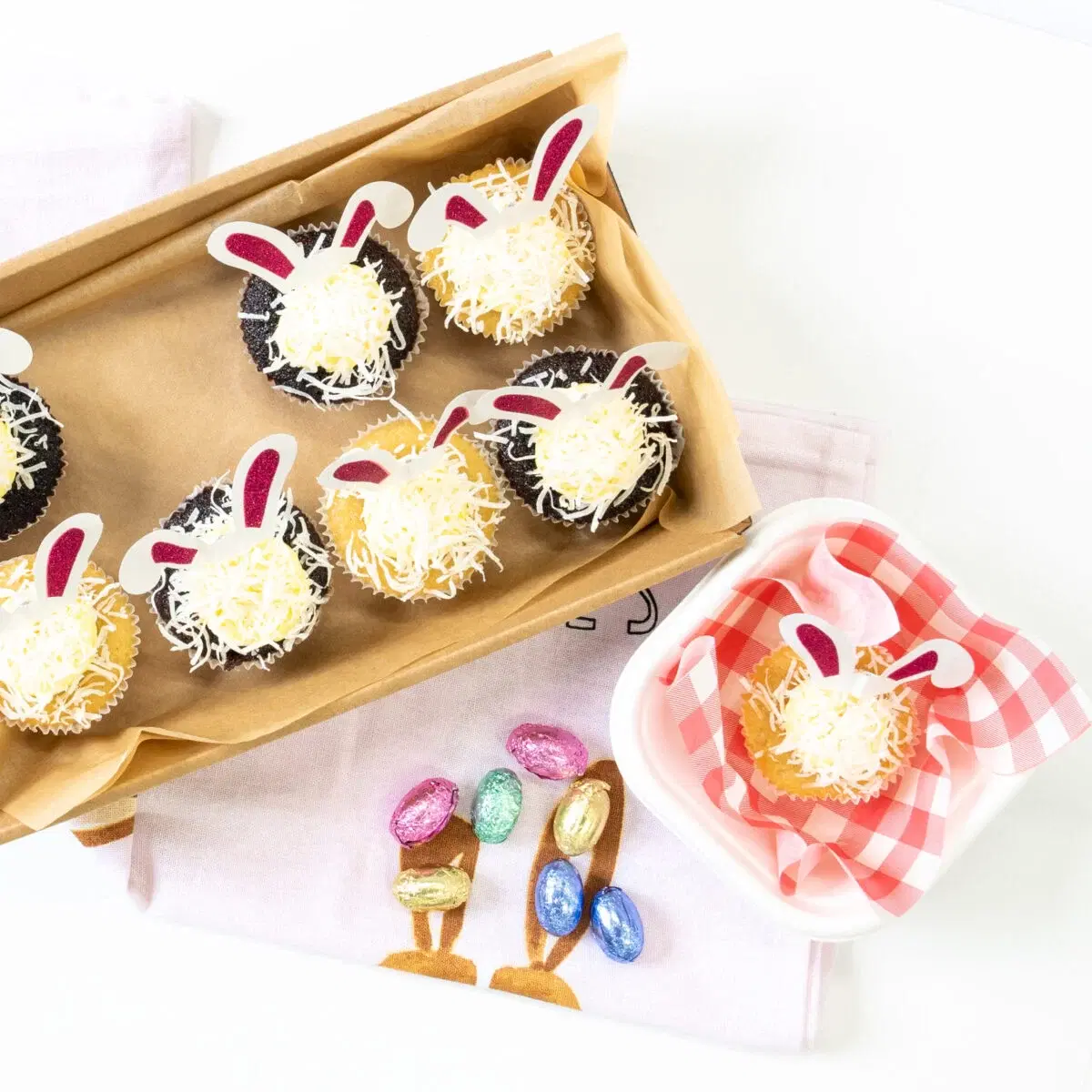 Red Velvet, Carrot & Chocolate  Cottontail Cupcakes