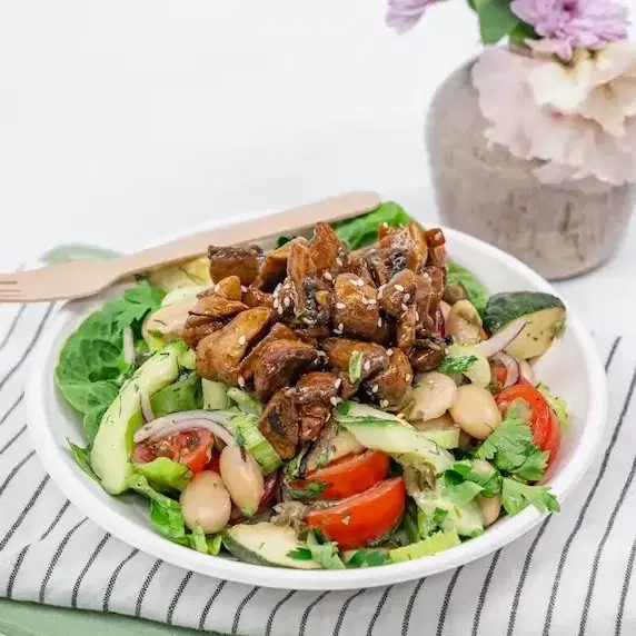 Mediterranean White Bean Salad - Nourish Bowl
